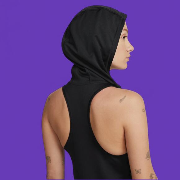 NIKE Essential Hooded Swim Cover-Up Dress - Size Large - Picture 1 of 13